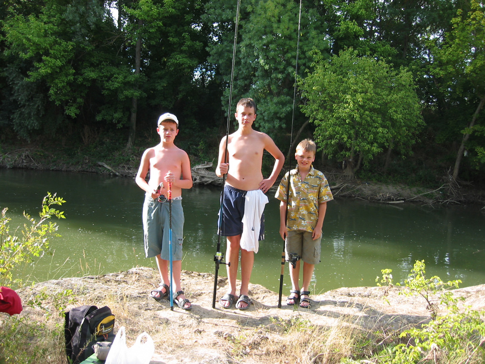Fishing the nearby river Aude