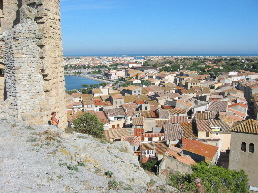 View from the Barberousse tower in Gruissan old village